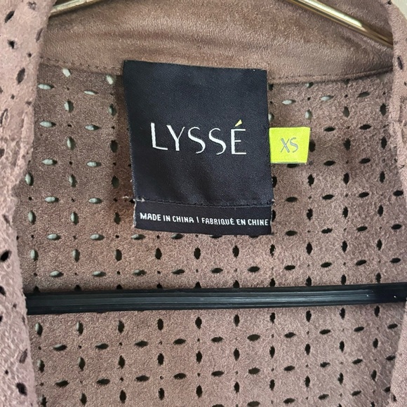 Lysse XS soft suede-like, eyelet style, loose open front, long vest - Picture 2 of 6